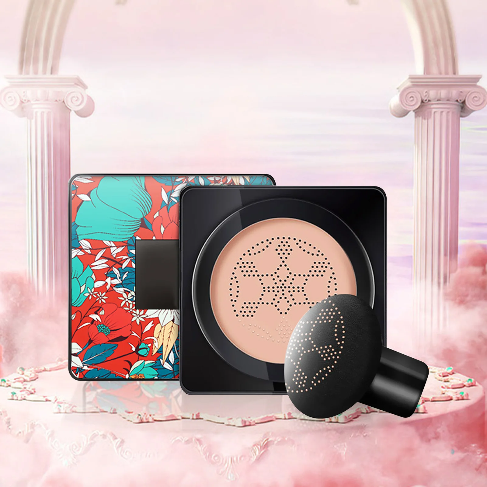 Mushroom Head Air Cushion BB Cream with Powder Puff Moisturizing Brightening Foundation Concealer CC Cream Base Makeup Cosmetics 3