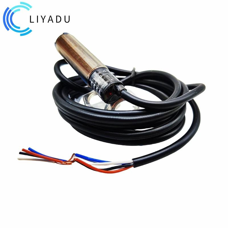 Br100-Ddt-P Br400-Ddt-P Pnp Br100-Ddt Br400-Ddt Npn Riflessione Diffusa Interruttore Fotoelettrico 12-24V Ad Alta Precisione Cilindrico