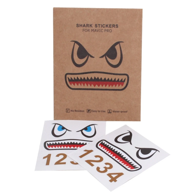 Sticker Decals Skin Protective Shark Adhesive Art Decals for Mavic Mini 2 Drone