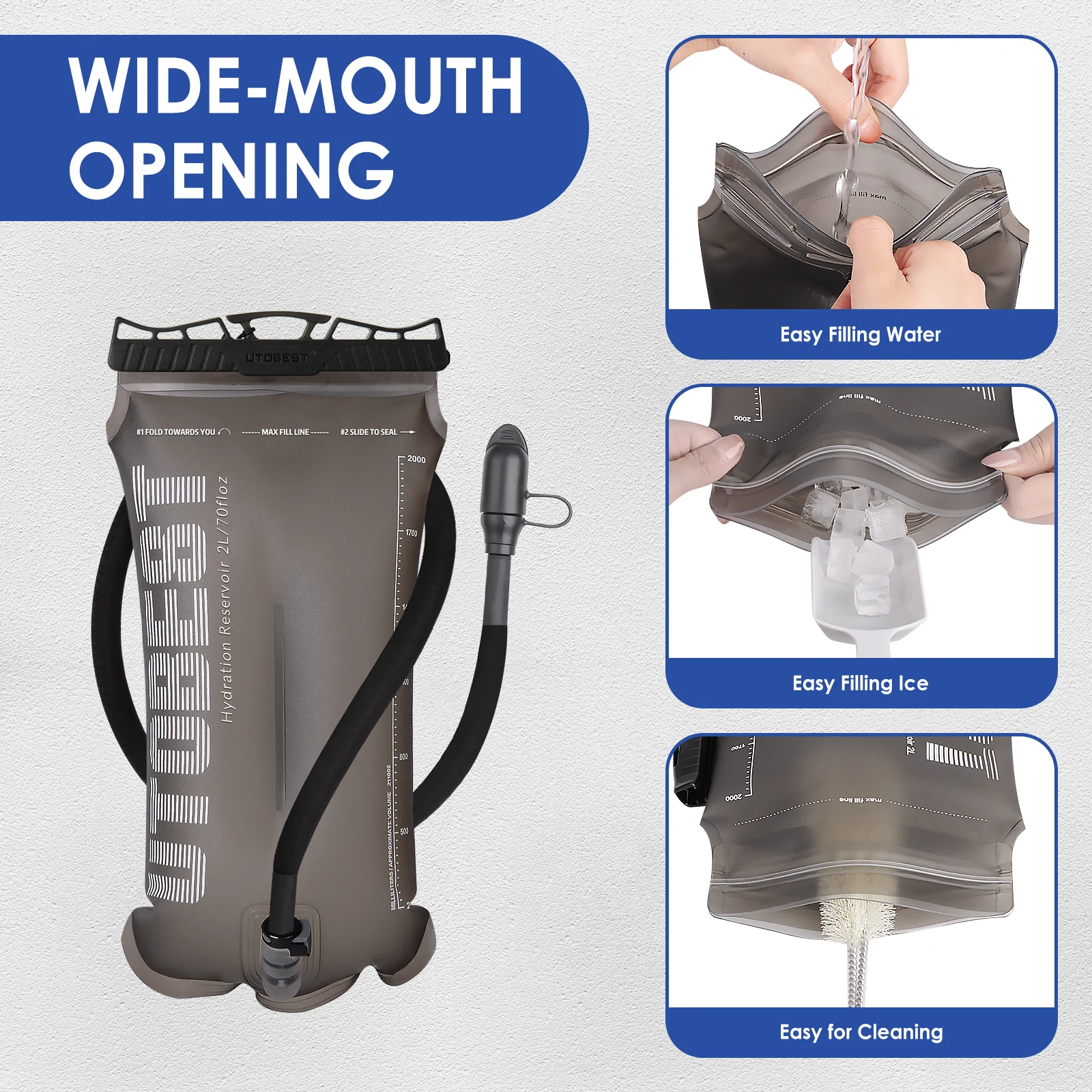  slider image of UTOBEST 1.5L/2L/3L Water Bladder