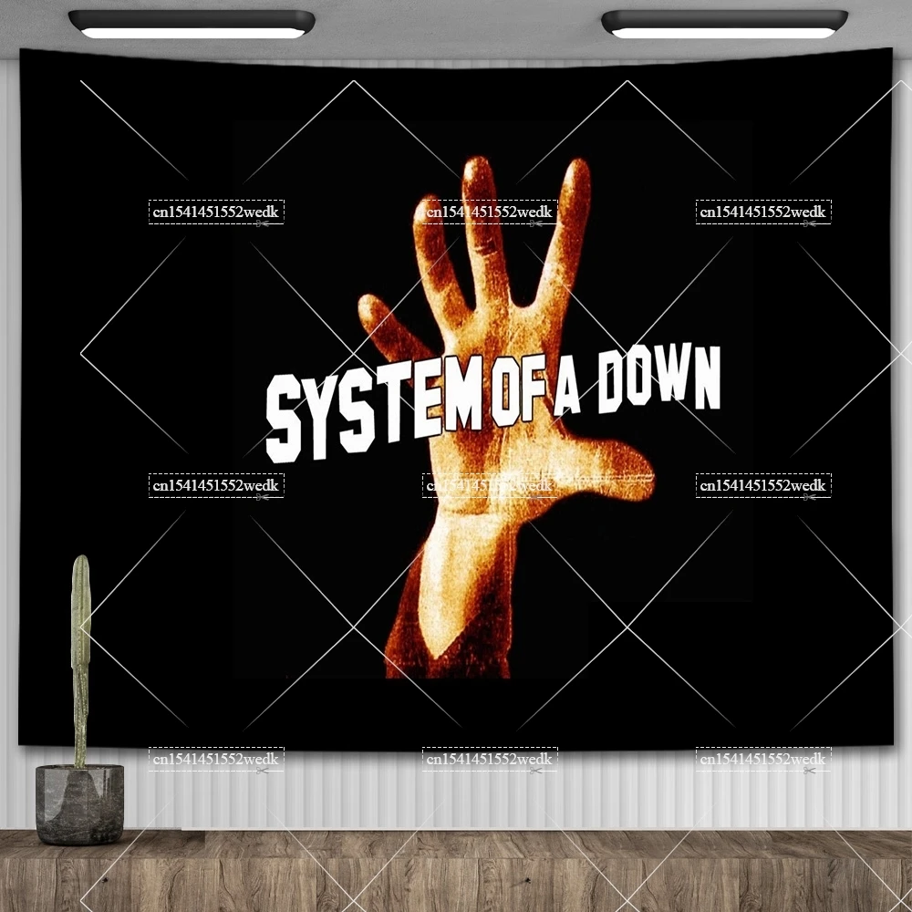 Proud Band System Of A Downs Tapestry Wall Hanging Hippie Polyester Tapestry Metal SOAD Album Posters Home And Garden Flags