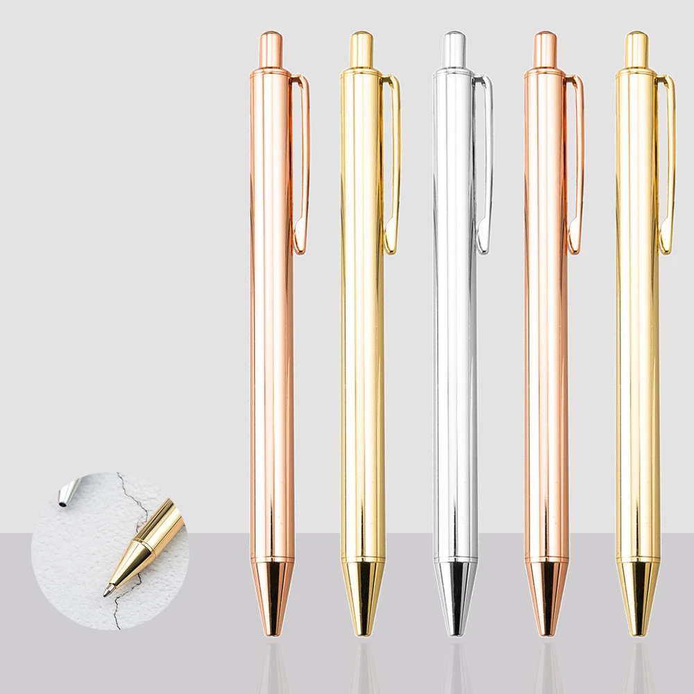 

60PCS Metal Ballpoint Pen Rose Gold Pen School&office