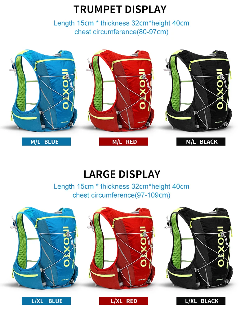 Lauf-Hydrationsweste Rucksack 8L, Fahrrad-Hydrationsrucksack Wandern Marathon Hydrationsrucksack – Detail 3