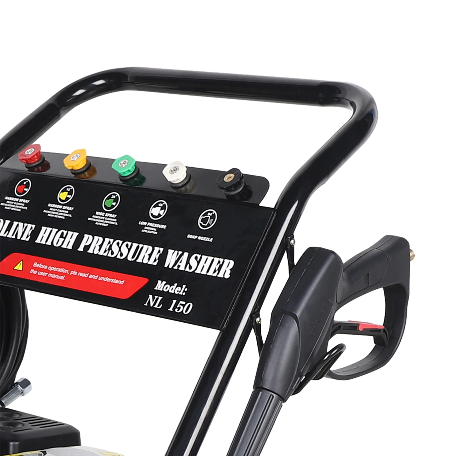 7,5 PS Benzin-Hochdruckreiniger 2200 PSI 2,3 GPM mit 5 Düsen, benzinbetriebener Hochdruckreiniger für Auto, Terrasse, Einfahrt, Garten – Detail 20