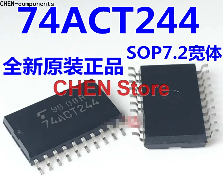 

10 шт. оригинальный импортный Новый 74ACT244 SN74ACT244DWR SMD wide 7,2