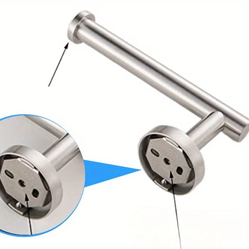 Self Adhesive Toilet Paper Towel Holder Stainless Steel Wall Mount No Punching Tissue Towel Roll Dispenser for Bathroom Kitchen