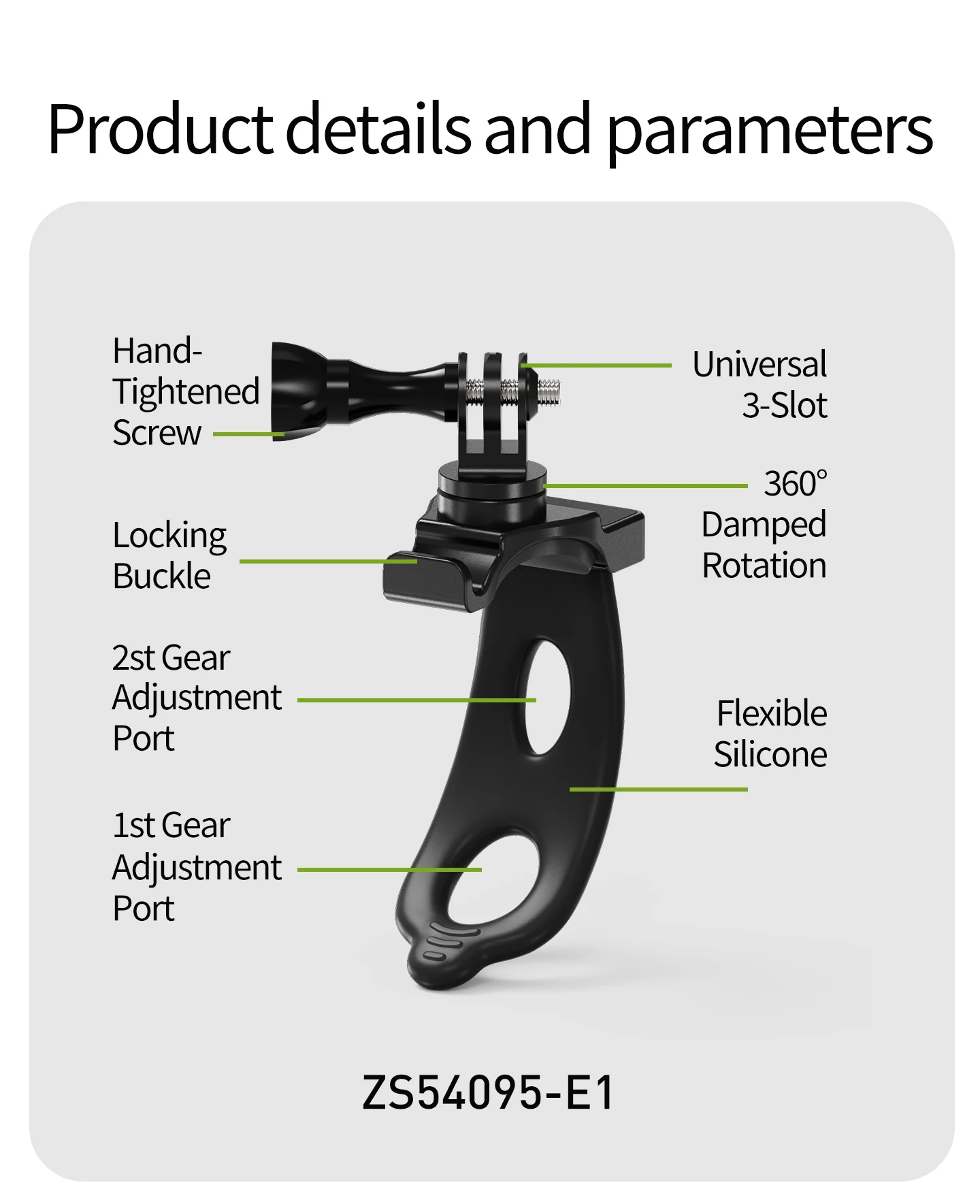 360 ° Rotierende Fahrrad- und Angel-Videodrehhalterung, flexible Montagehalterung für DJI Action, für GoPro Hero, für Stangen mit Durchmesser 22-38mm – Detail 11