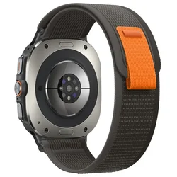 No Gaps Trail Loop Nylon Sport Strap Bracelet Watchband for Galaxy 7 Ultra 47mm (Black grey)