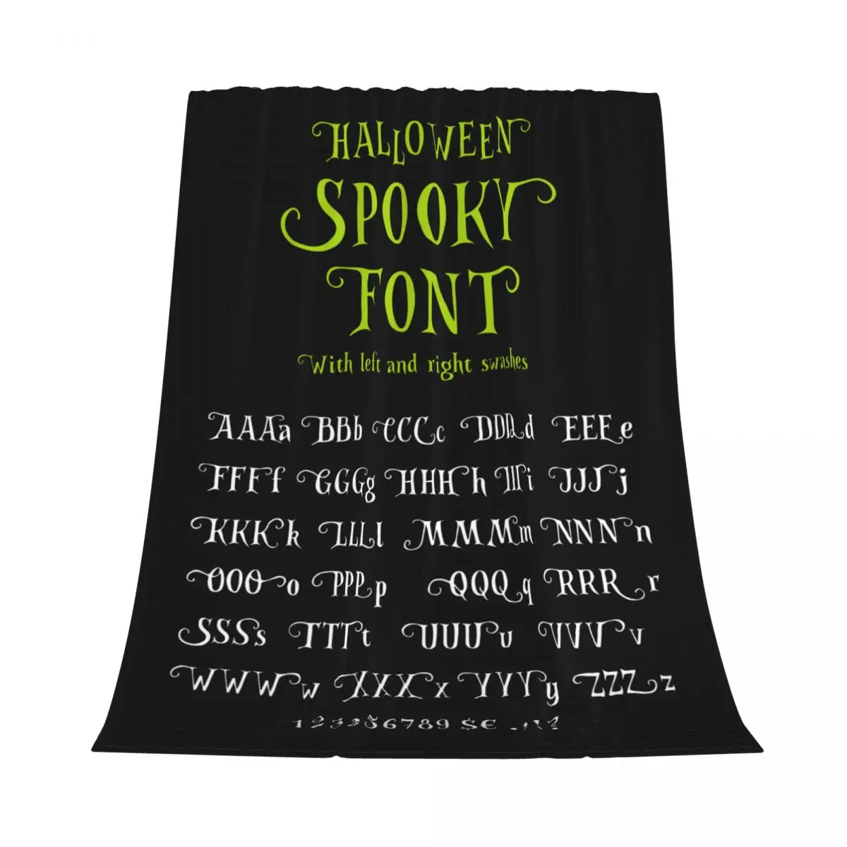 

Spooky Font For Halloween Blankets Coral Fleece Plush Decor Breathable Warm Throw Blankets for Bed Outdoor Bedding Throws