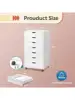 DEVAISE 7-Drawer Chest Wood Storage Dresser File Cabinet with Wheels White 3