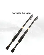  Portable Retractable Rod, Carbon Upturned Fishing , Handle Straight HandleTwoWheel Base Multi-water Area Applicable Transport 