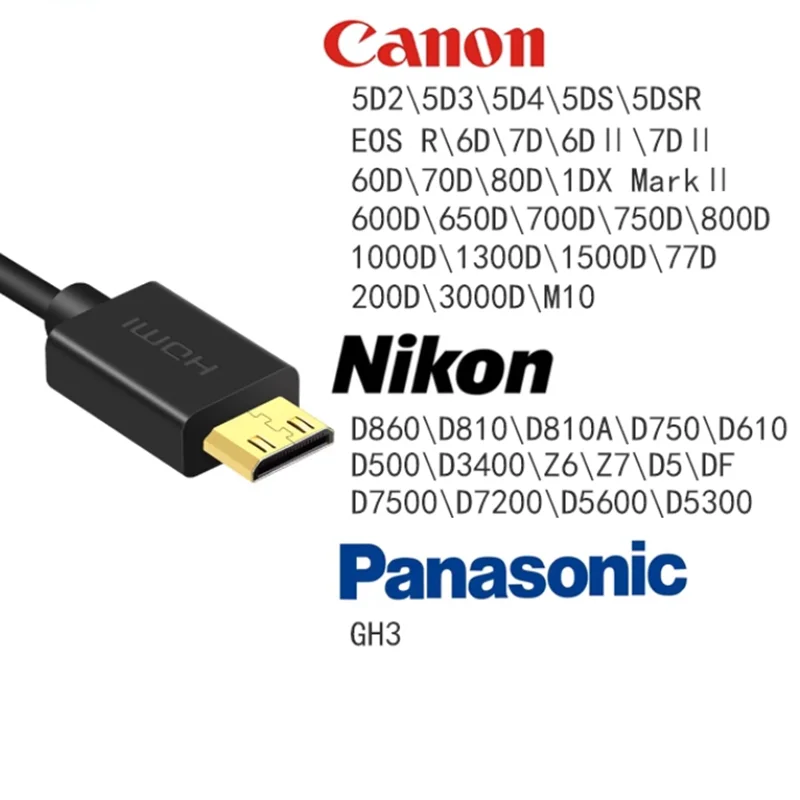 HD2.0 19+1Core 4K@60Hz 18Gbps Mini-HD/Micro-HD Male to Male Ultra-Thin High Speed Cable For Camera Tablet Laptop PC Monitor HDTV