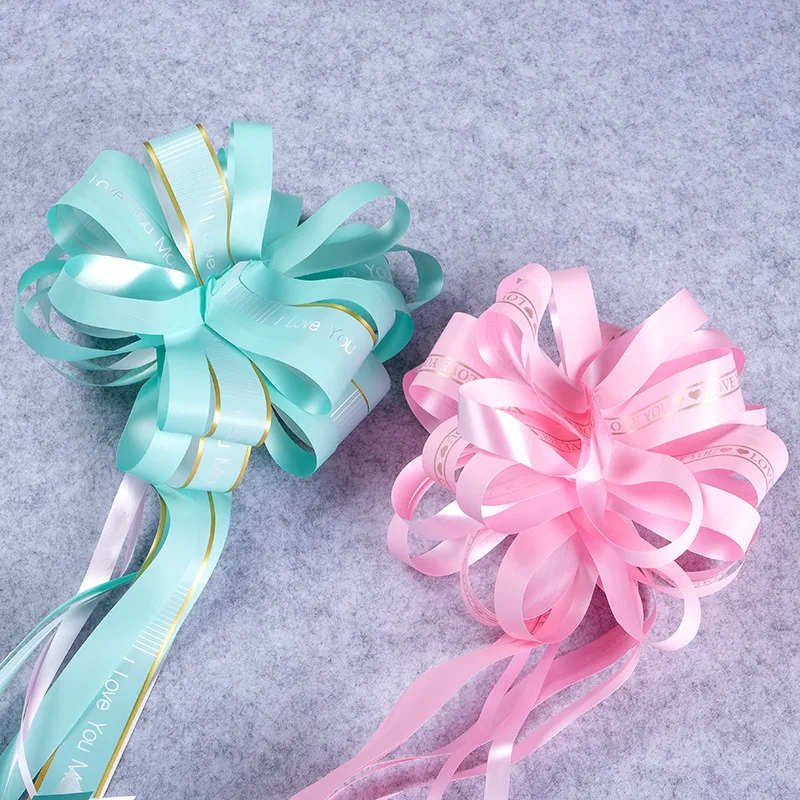 

10pcs Wedding Christmas Pull Bow Ribbons Gift Wrapping Wedding Birthday Party Supplies Home Decoration DIY Pull Flower Ribbons