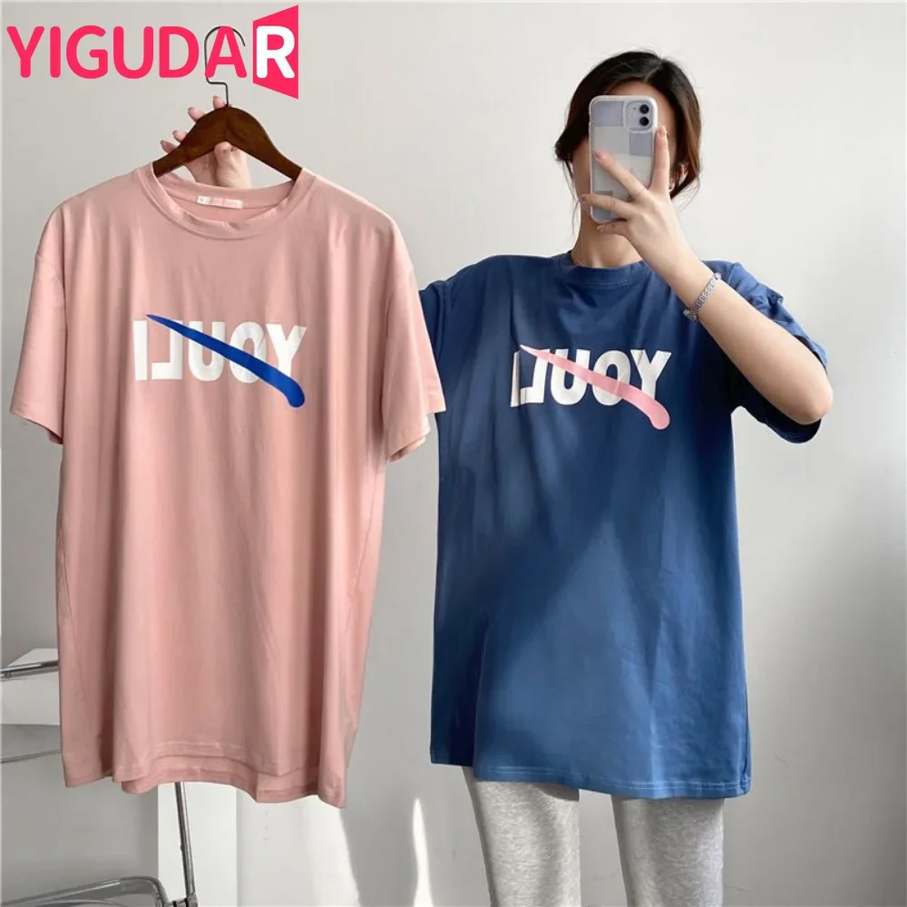 엄마 T 셔츠 재미 있은 커플 임신 셔츠 출산 Tshirt 가족 옷 임신 여성 의..