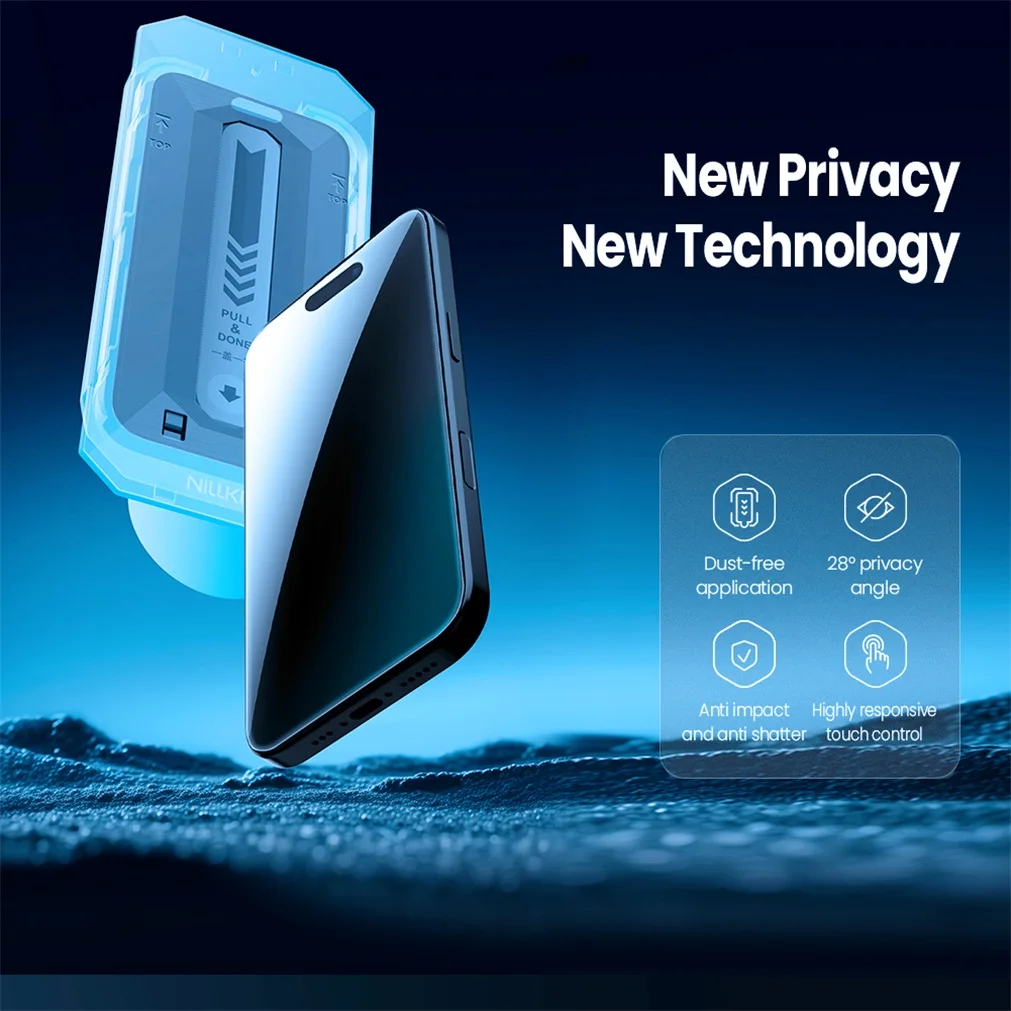 Защитное стекло Nillkin Guardian Full Coverage Privacy для iPhone 17, iPhone 17 Air, iPhone 17 Pro, iPhone 17 Pro Max