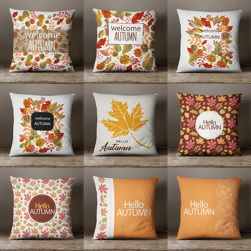 

Thanksgiving Flower Print Throw Pillow, Sofa Throw Pillow Cover, Home Living Room Decoration Pillow