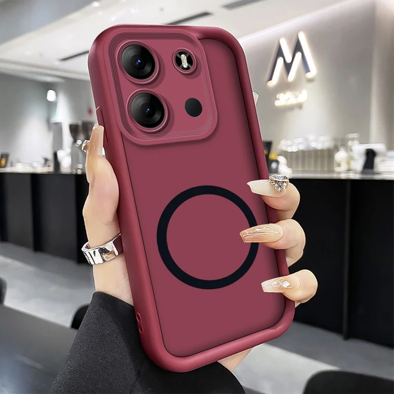 Silicone Matte Back Cover with Magnetic Sticker