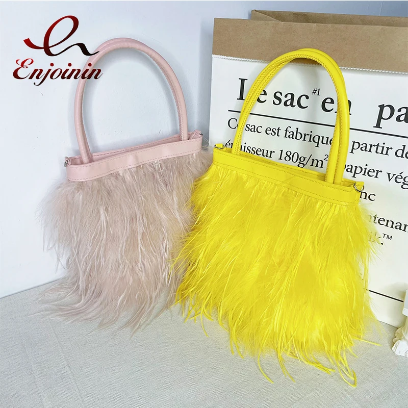 Handmade Women Party Purses Customized Pearl Bead Bag with Ostrich Feather  Fur Designer Brand Box Ladies Hand Bags - AliExpress