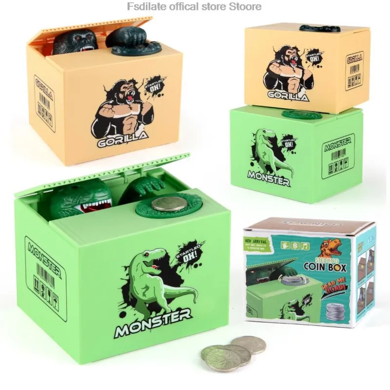 Children's toy piggy bank cartoon electric money stealing piggy bank cofrinho eletronico funny coin birthday gift for kid money saving box,piggy bank