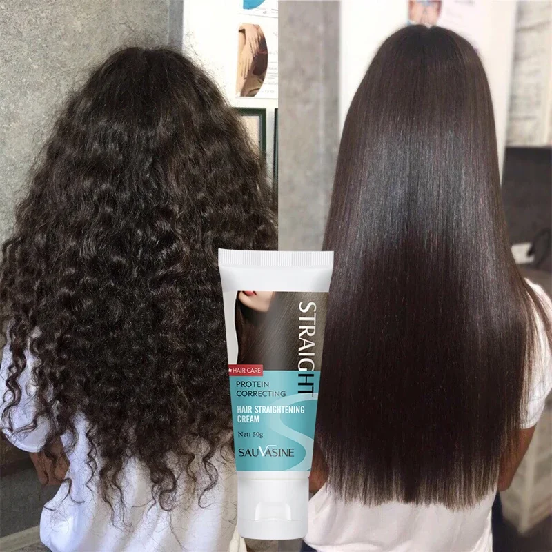 50ml Keratin Hair Straightening Cream Professional Damaged Treatment Faster Smoothing Curly Hair Care Protein Correction Cream