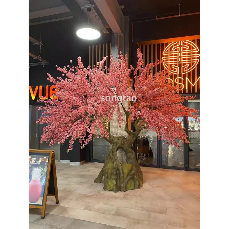 Custom. songtao 대형 일본 벚꽃 나무 조립, 인공 식물 사쿠라 나무, 홈 실내 장식