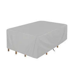 Durable Waterproof Outdoor Furniture Dust Cover - Multi - Size Rectangular Design - 218x218x90 (Silver)