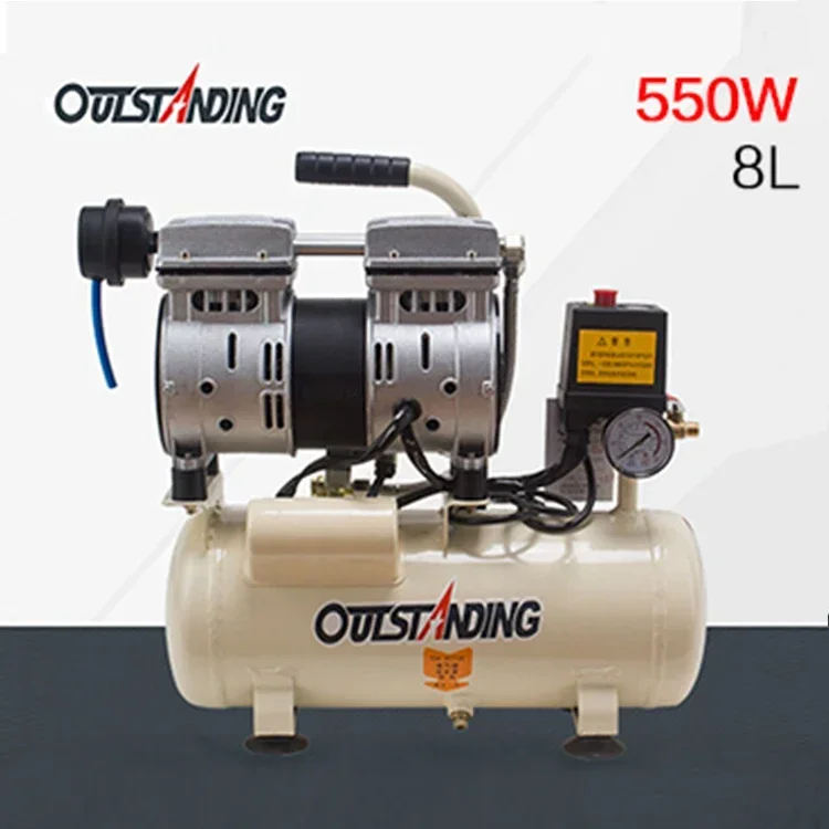 

550W-8L Portable low noise oil free air compressor