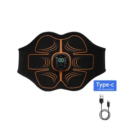 Smart Abs Trainer: Electric Muscle Toning Belt & Massager (Orange)