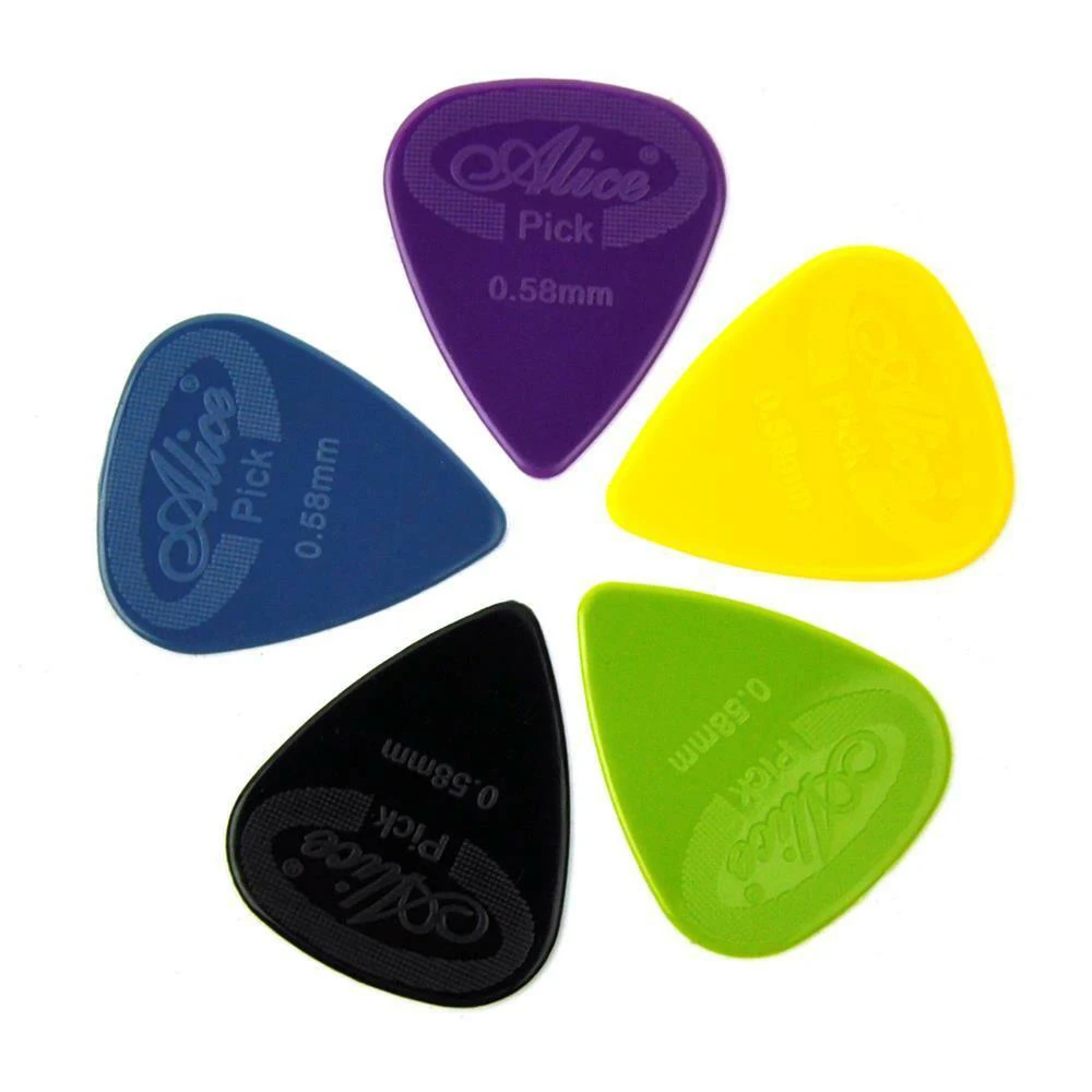 Description Picture 5 of item100PCS  Alice Guitar Picks Anti-slip Projecting Nylon Electric/Acoustic Guitar Picks 6 Thickness
