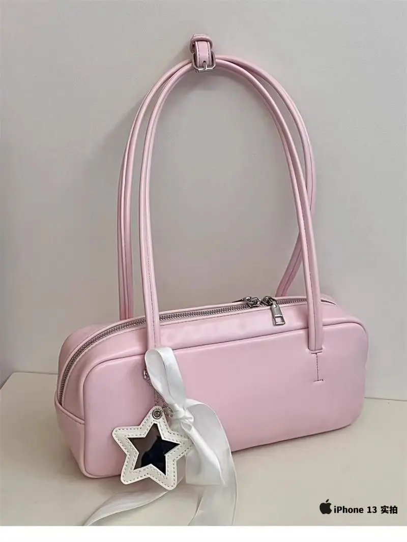 

Niche Commuter Girl Shoulder Bag 2024 New Korean Chic Bow Hand Bag Casual All-match Portable Large Capacity Underarm Bag