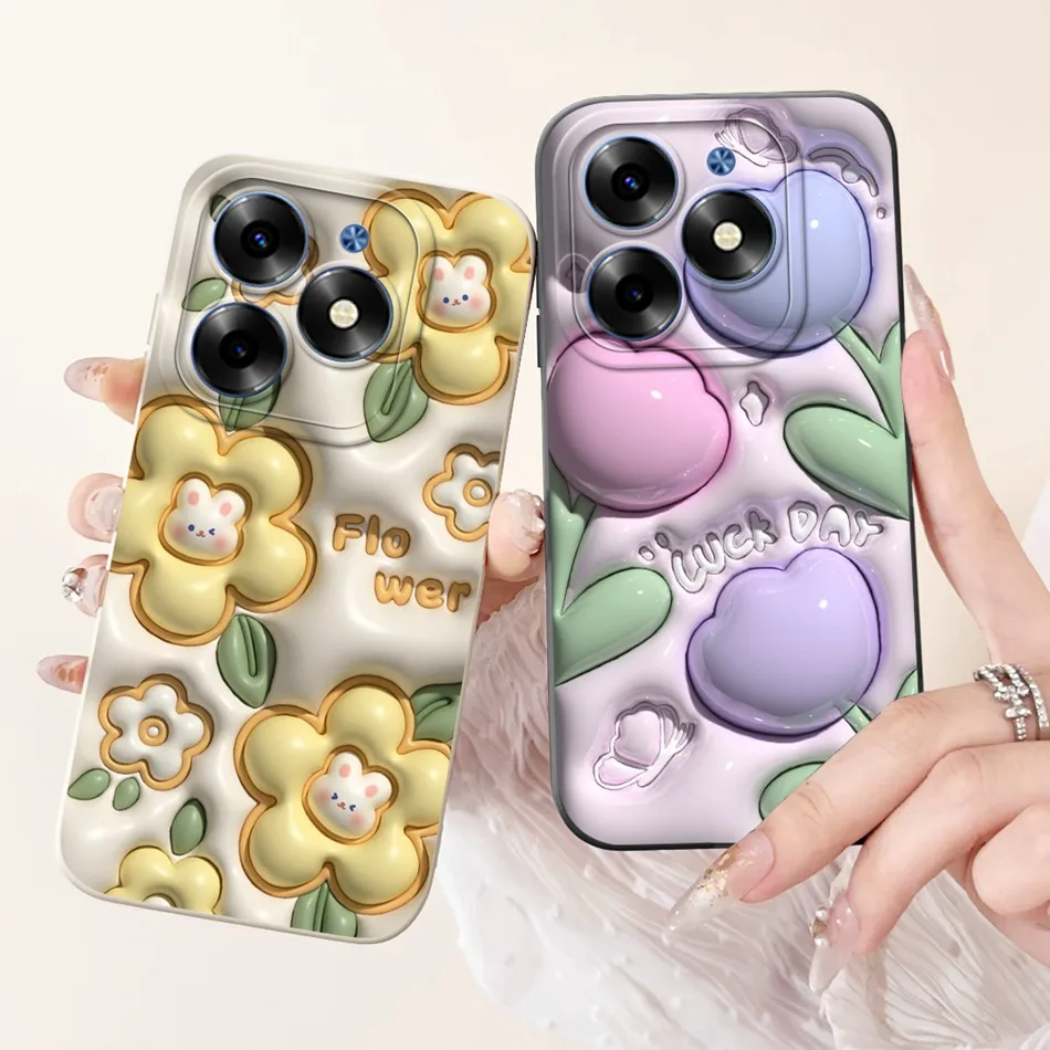 Cute Panda Rabbit Cartoon Soft Silicone Lens Protective Bumper Phone Case