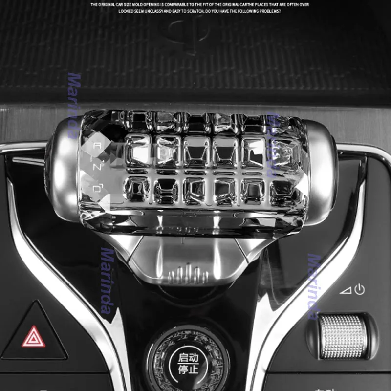 자동차 기어 시프트 크리스탈 장식 커버, BYD Yuan Plus Atto 3 EV 2024 중앙 기어 시프트 칼라 커버, 인테리어 액세서리