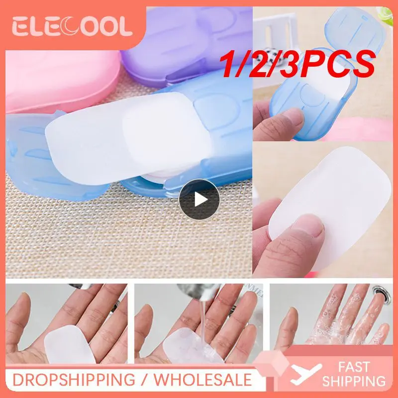 

1/2/3PCS Disposable Portable Soap Paper Home Cleaning Products Mini Hand Cleaning Soap Multifunctional Travel Scented Foaming
