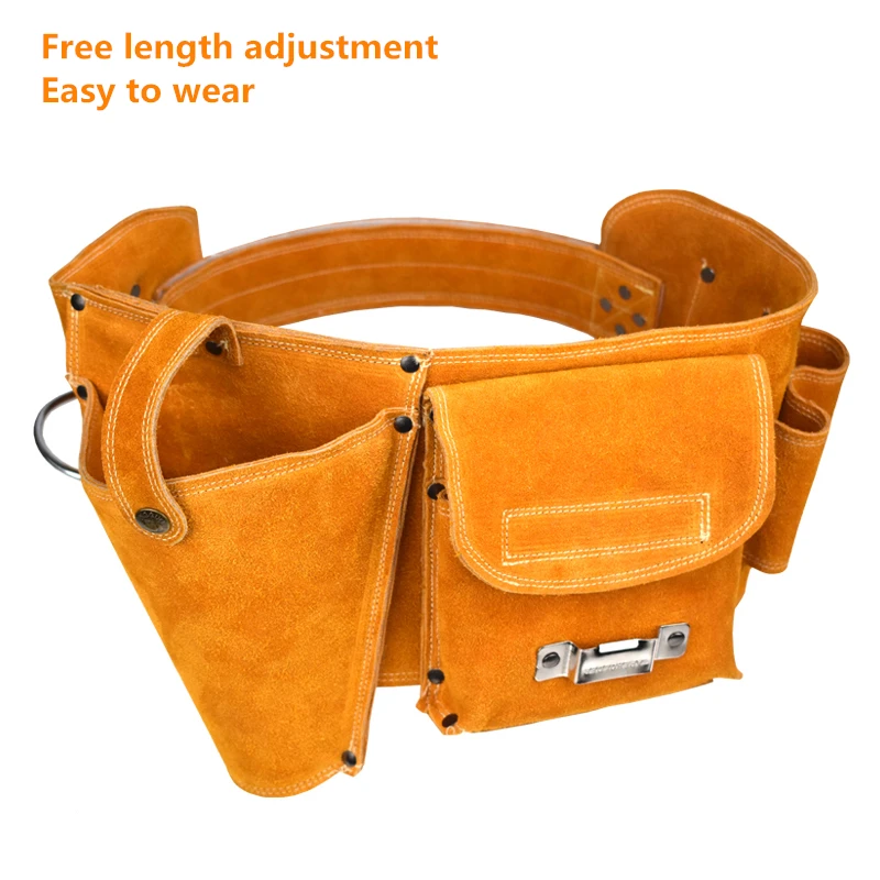 New Tool Bag Wear-resistant Leather Multifunction Electrician Toolkit Hand Tool Storage Hardware Parts Organizer Portable