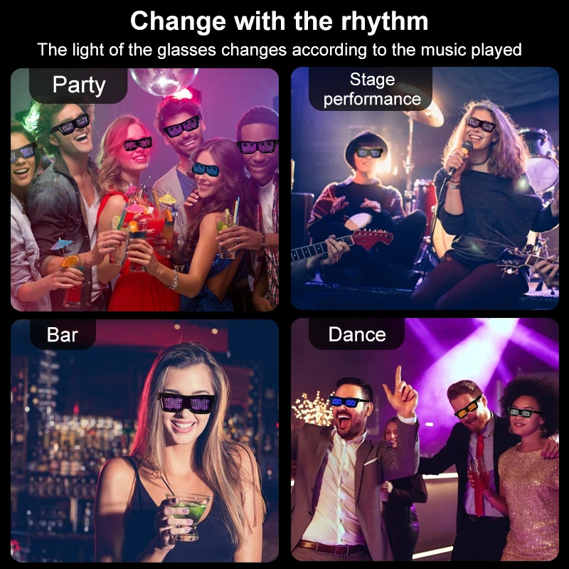 Glow Glasses Bluetooth Led Glasses App Control