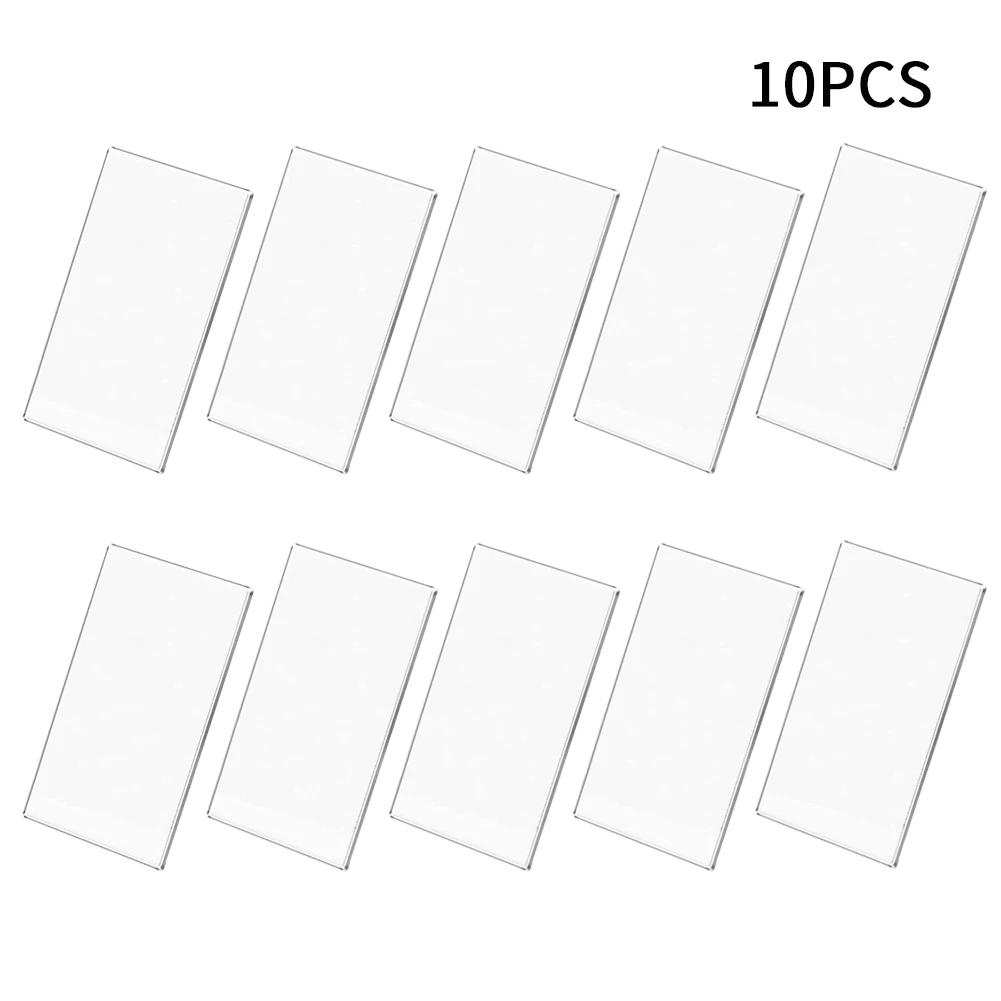 10pcs Place Cards Clear Acrylic Wedding Guest Names Table Seating Cards Rectangle Simple