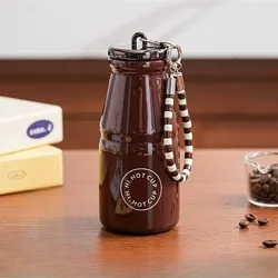 Retro Style 360ML Insulated Stainless Steel Mini Tumbler with Handle - 301 - 400ml (Brown)