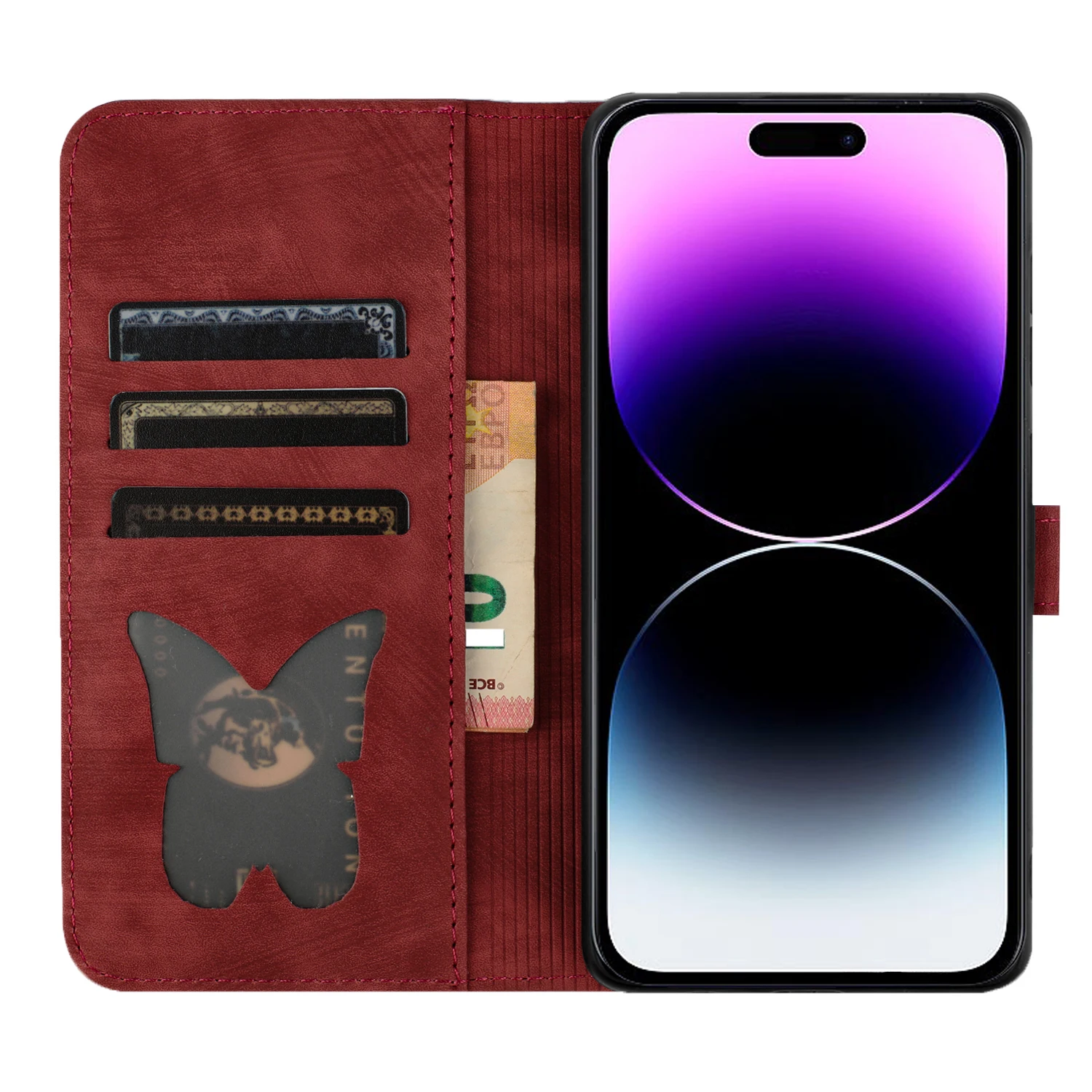 Schmetterling Katze Leder Brieftasche Fall Buch Für Xiaomi 14T 13T,Redmi Hinweis 14 13 12 11 10 Pro 5G 14C 13C 12S 11S 10S A3 Flip-Cover – Detail 13