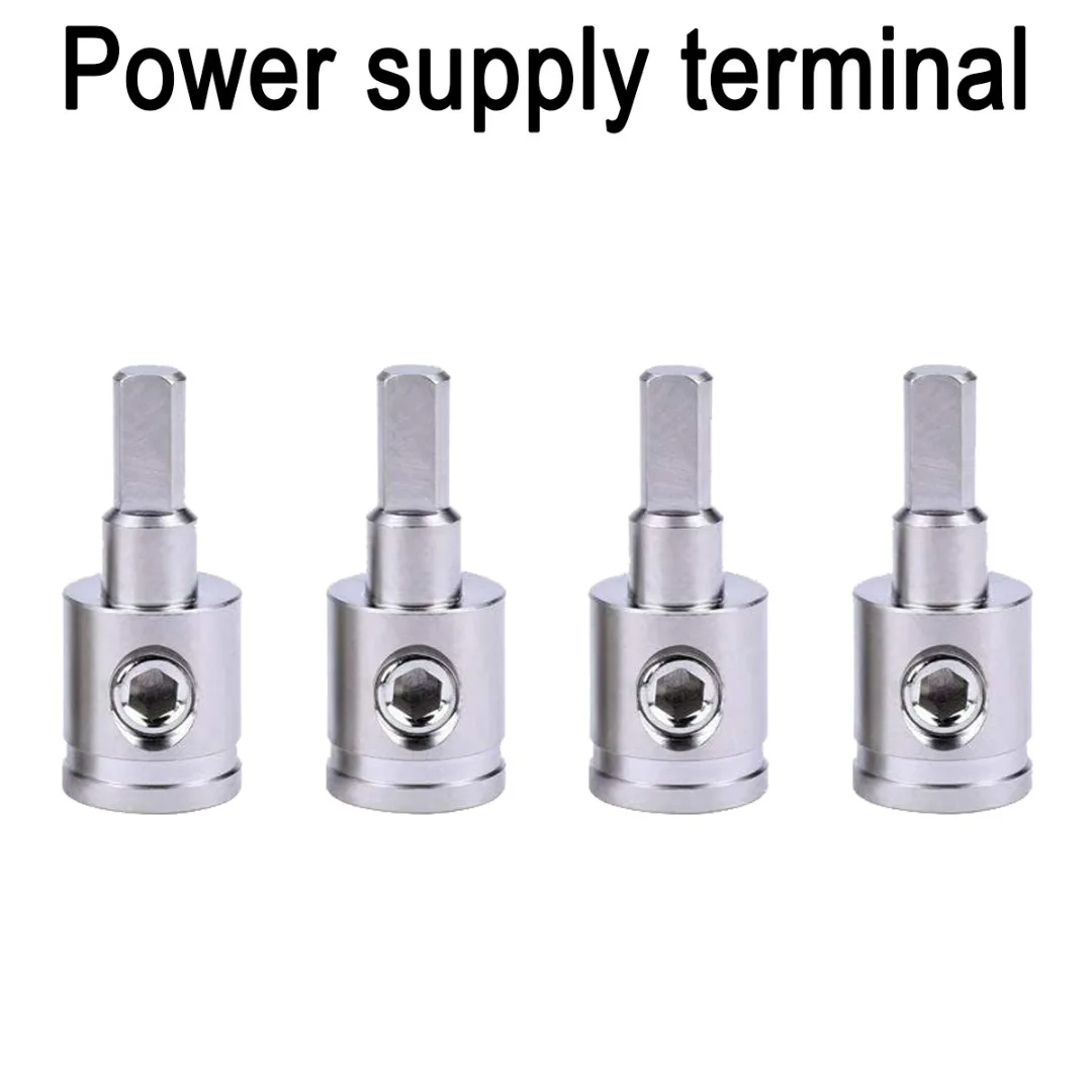 

4pcs/set Car Audio Amp Input Reducer AWG 1/0 Gauge to 4 Gauge Power Wire Reducer Power/Ground Input Connector Terminal Block