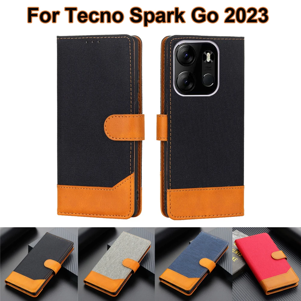 Magnetic Phone Case For Tecno Pop 7 Pro BF7 Case Luxury Flip Cover For Estuches De Celular Tecno Spark Go 2023 6.56" чехол - AliExpress