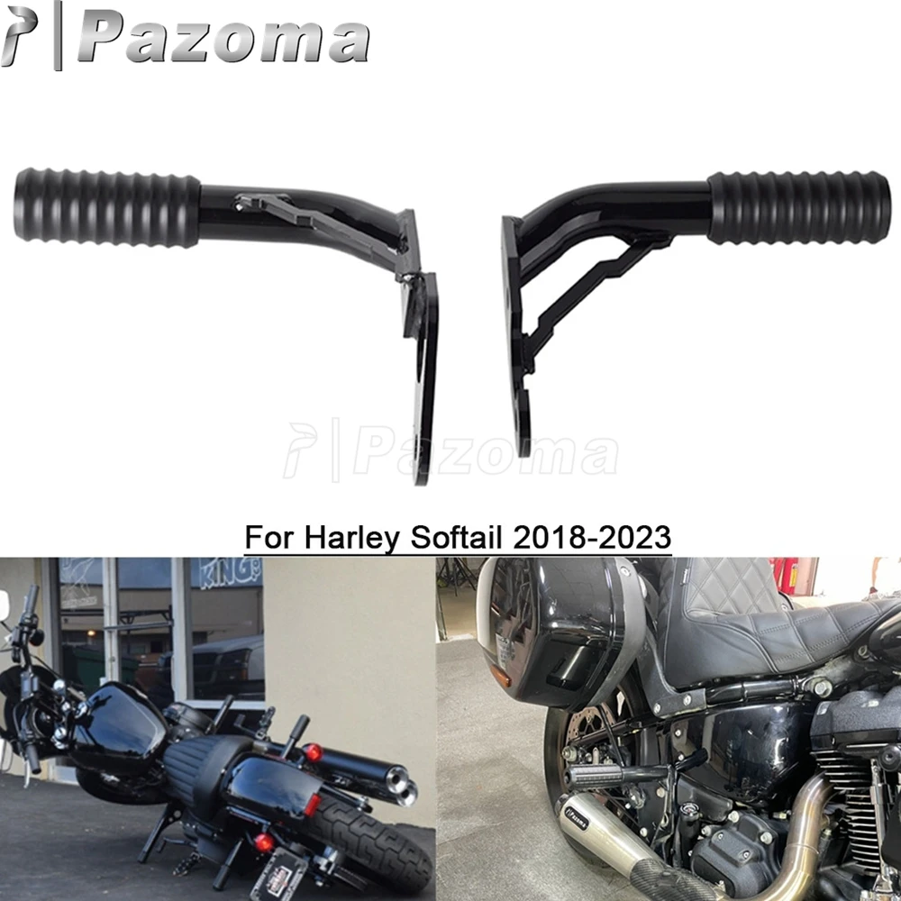 

Rear Highway Pegs Crash Bars For Harley Softail M8 Street Bob FXBB FXBBS Fat Bob FXFB FXFBS Low Rider FXLR FXLRS FXLRST 18-2023