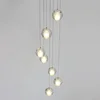 Modern Crystal Ball Chandelier G4 Led Chandeliers Staircase Living Room Decoration Kitchen Bedroom Pendant Lamp Hanging Lights 6