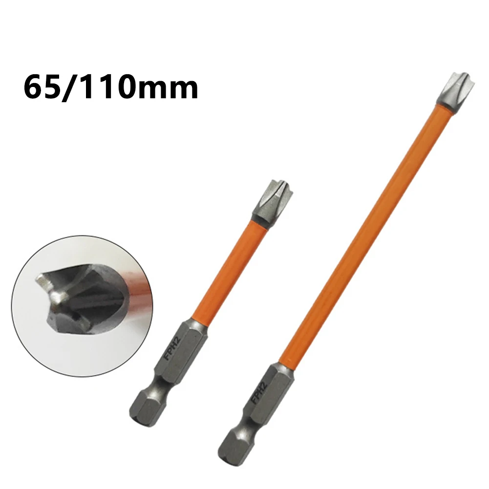 

1/2pcs 65/100mm Magnetic Special Slotted Cross Screwdriver Bit For Electrician FPH2 Socket Switch Breakers Disassembly Hand Tool