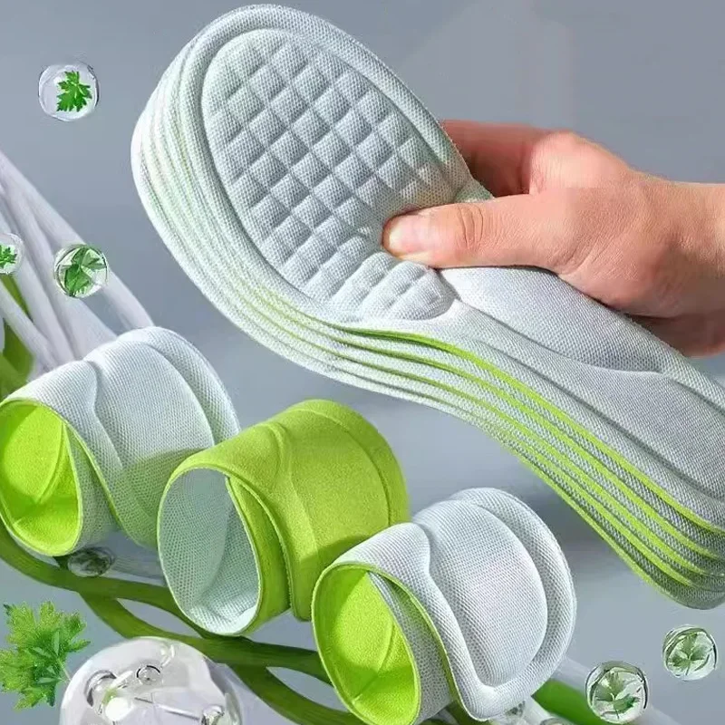 Memory Foam Orthopedic Insoles Deodorizing Insole for Shoes Sports Absorbs Sweat Soft Antibacterial Shoe Accessories