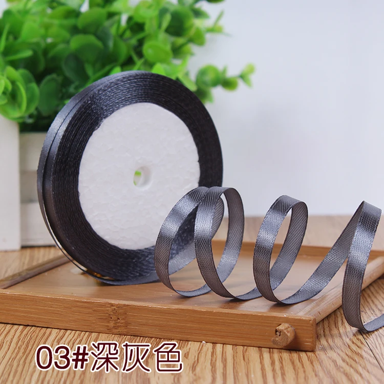 Cintas de encaje de 25 yardas de largo y 6 mm de ancho, cinta de satén decorativa barata de 22 metros para manualidades de costura, decoración de bodas y fiestas