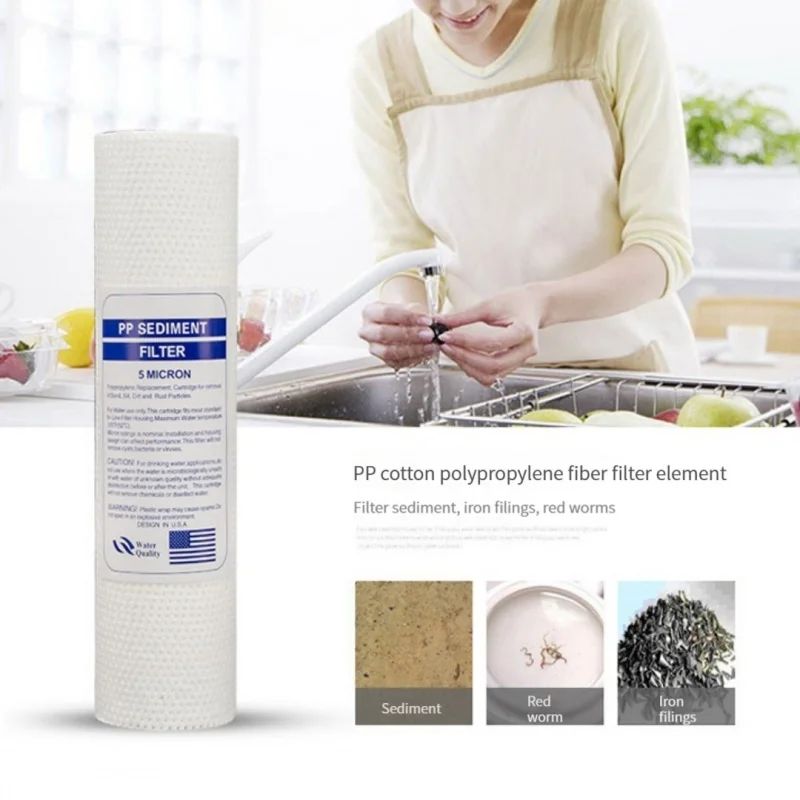 PPF Sediment Water Purifier Front Filter Cartridge Replacement Reverse Osmosis 10pcs 10 INCH 1&5 Micron 120g/tablet water filter accessories replacement reverse osmosis membrane filter housing