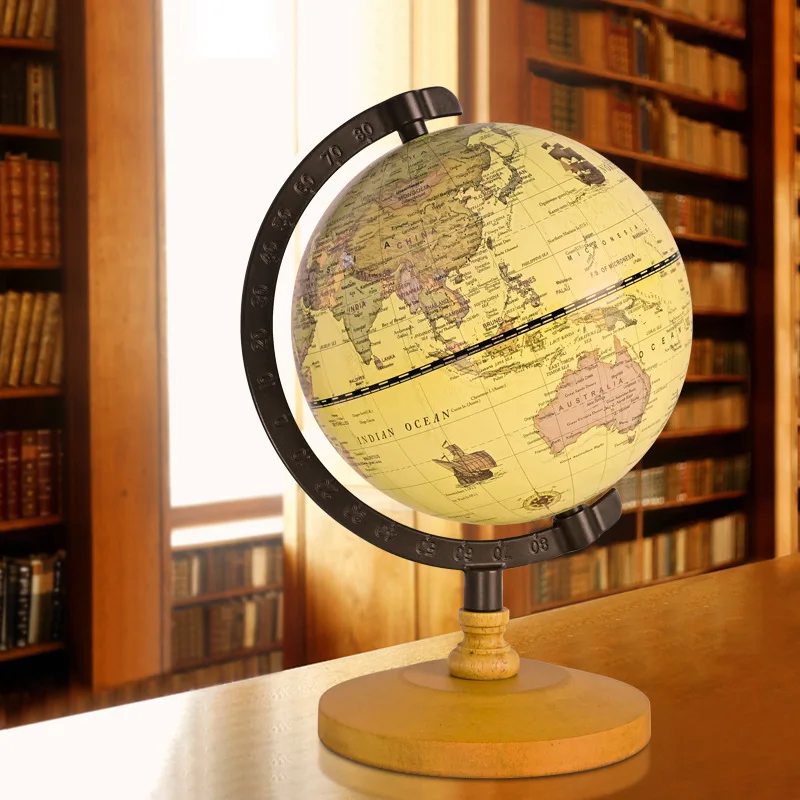 

Mango Wood Globe with Wood Base Brown