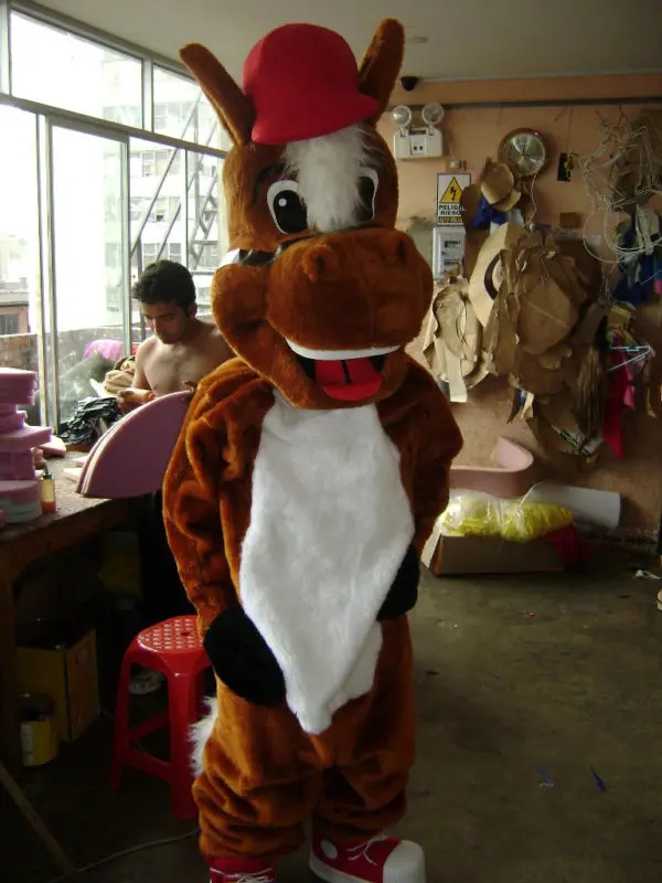 

New Adult Hot Sale Foam Horse Fancy Cartoon Mascot Costume Plush Christmas Fancy Dress Halloween Mascot Costume