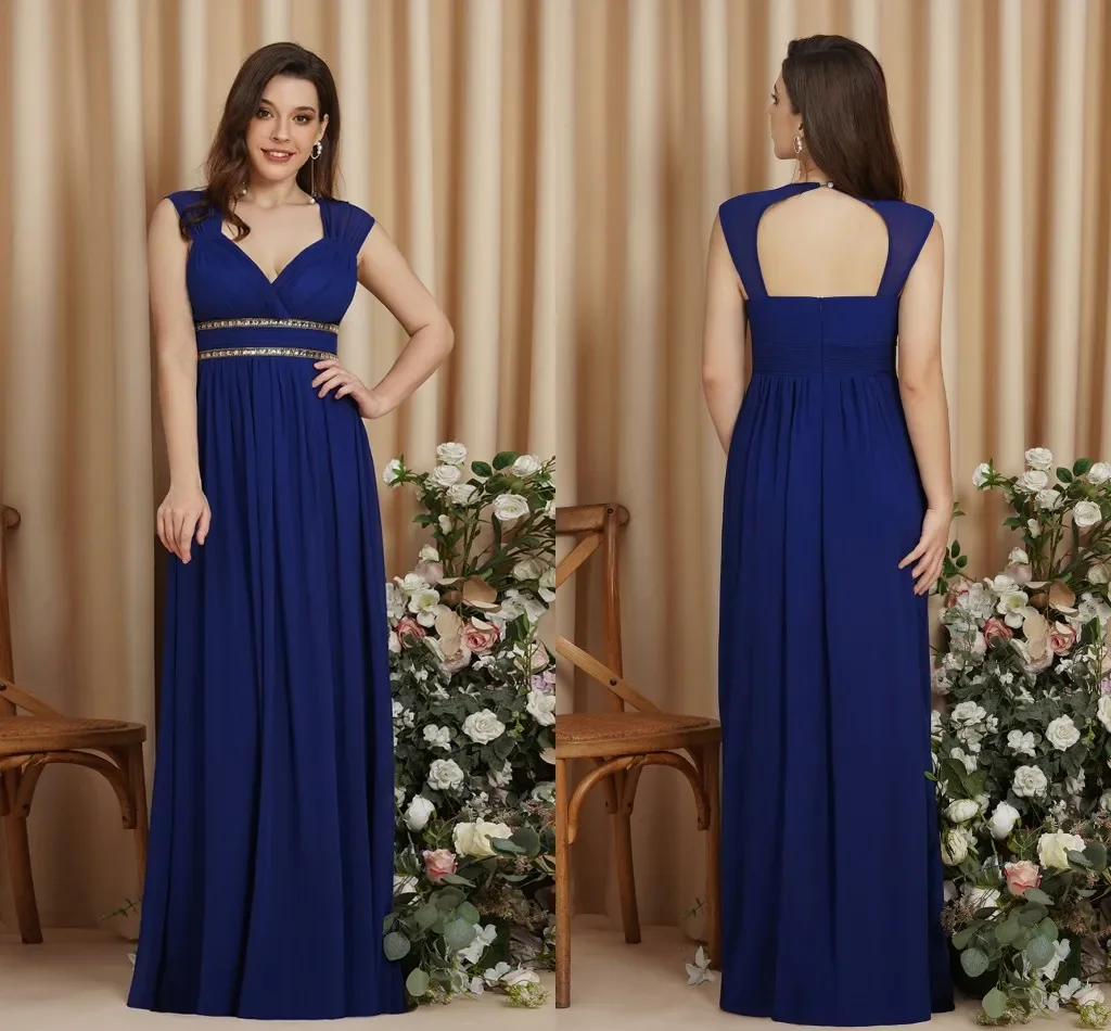 Chiffon Sleeveless Ruched A-line Bridesmaid Dresses Sunset