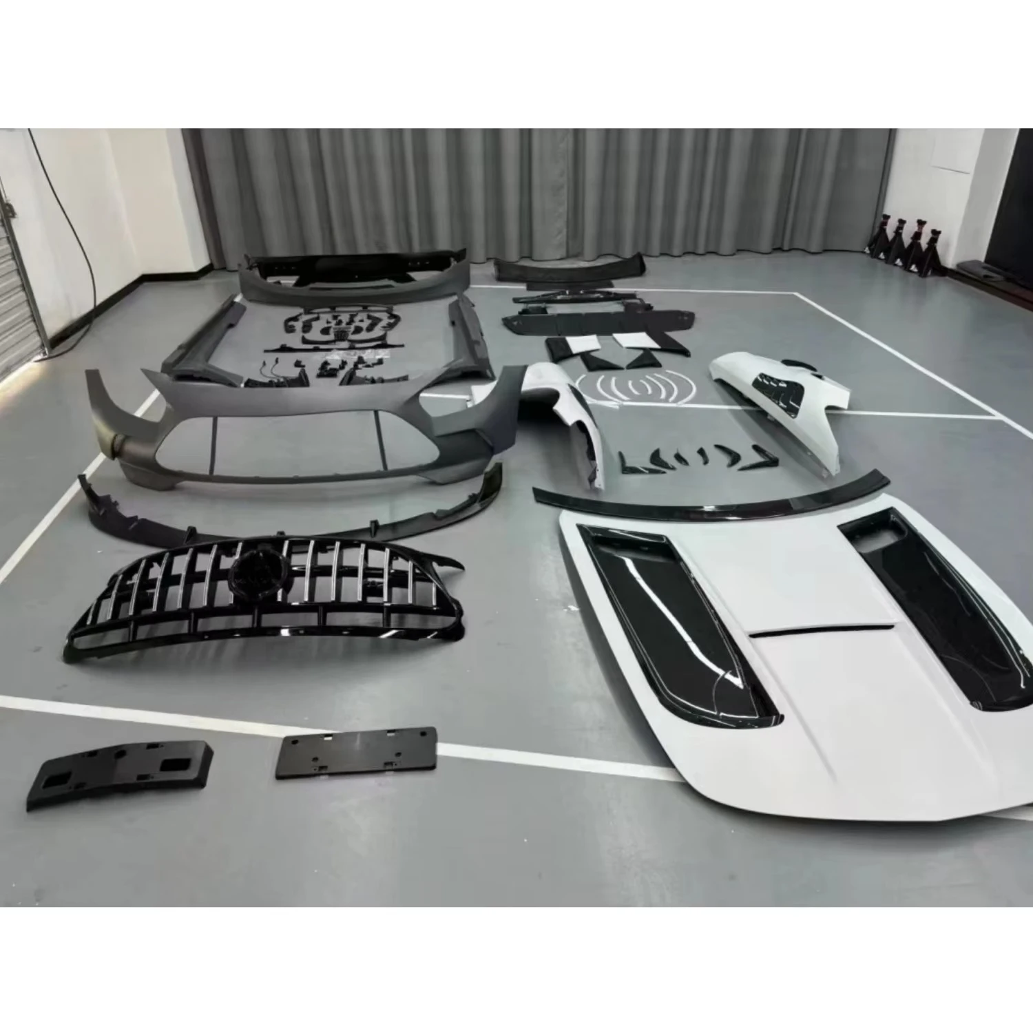 S63 Coupe (C217) B-Style Body Kit – 3K Gloss Carbon (Rear Diffuser ...